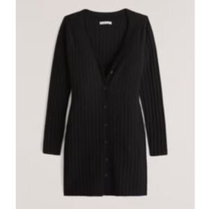 Abercrombie Button-Through Deep-V Mini Sweater Dress *NWT*